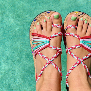 Multicolor Flat Sandals Explore Holi