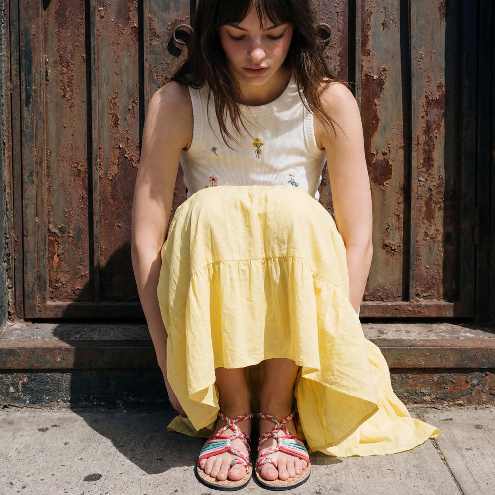 Multicolor Flat Sandals Explore Holi